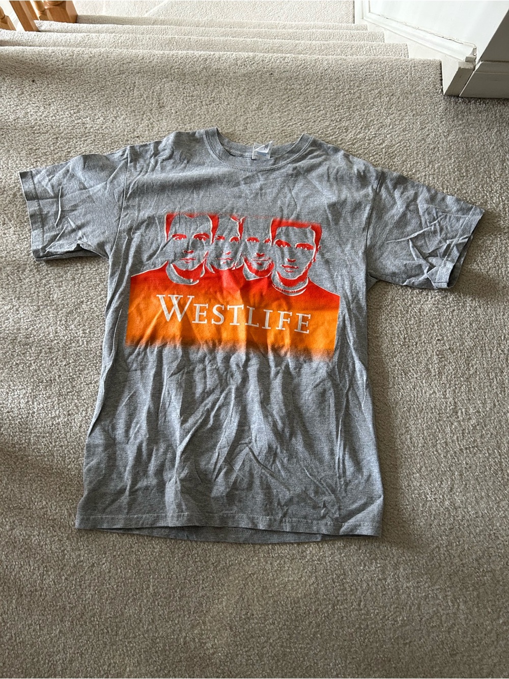 Vintage westlife face to face 2006 tour shirt size medium M double sided gray